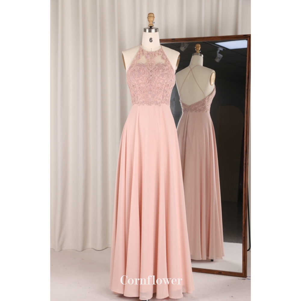 sachin and babi light blue dress Stacees A-Line Chiffon V-Neck Flutter Sleeves Bridesmaid Dress