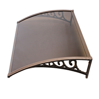 Matériau en Polycarbonate résistant au vent, abri contre la pluie, pare-soleil de terrasse, réduit le bruit de l'auvent de pluie