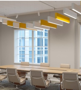 Brandon thương mại Acoustic tuyến tính đèn designable Shape LED luminaire văn phòng chiếu sáng giảm tiếng ồn pendent đèn với ống kính - Product Image 3