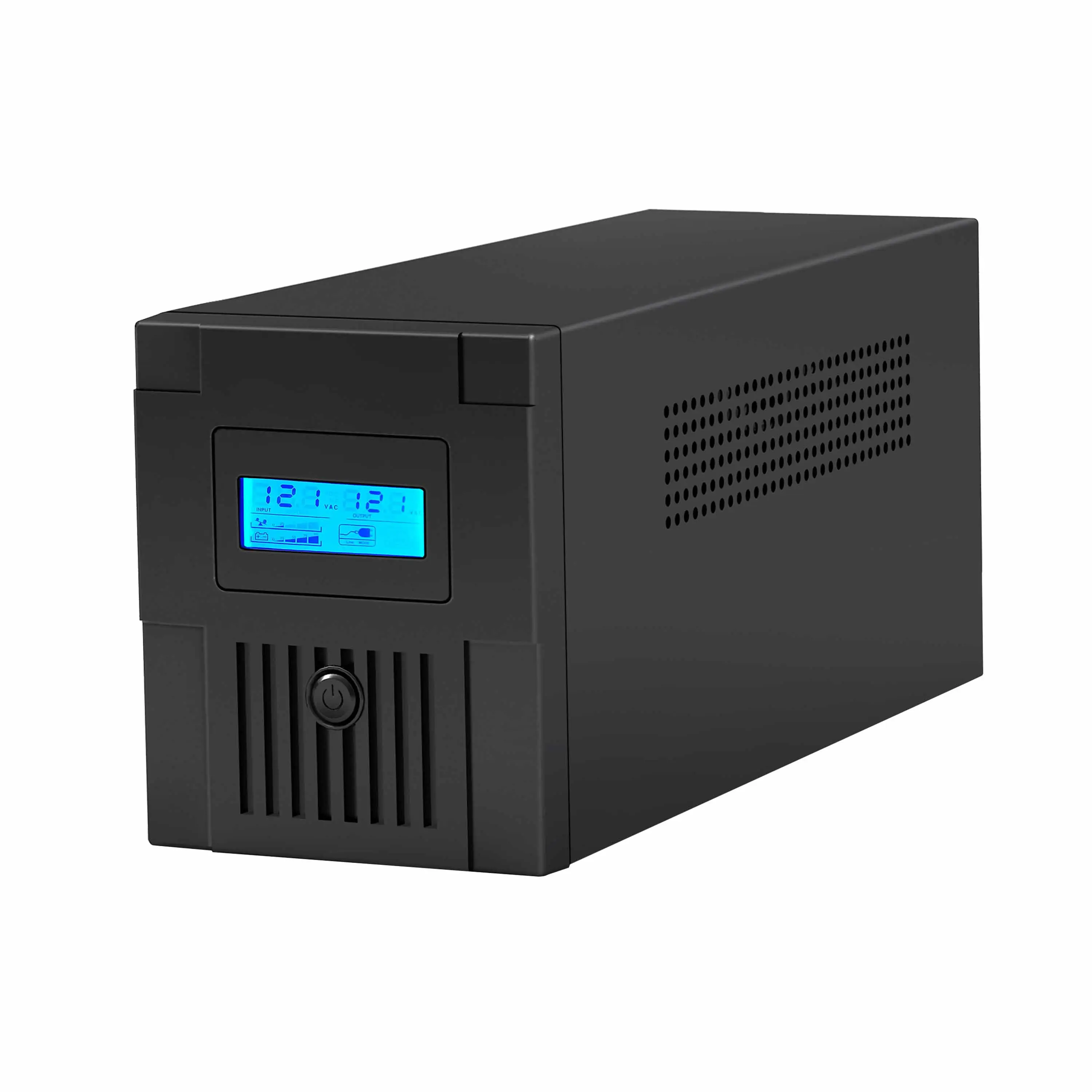 ST serisi ST1000 LCD ekran çevrimdışı UPS 600W/1000VA prizler İsteğe bağlı 110VAC-240VAC PC sistemi için şarj süresini kısaltır