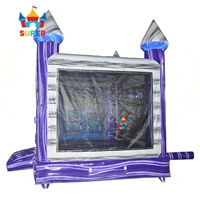 Castillo Inflable OEM con Tobogán y Pancarta Personalizada Gratuita, Tendencia Coreana, en Venta y Alquiler para Fiestas