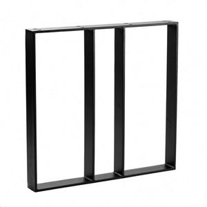 WEKIS Modern Farmhouse Design Metal <b>Table</b> Legs with <b>Black</b>/Clear Powder Coating for Outdoor Home Bar & Dining <b>Tables</b> - Product Image 6