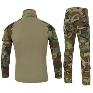 Men's Tactical Shirt And Pants Set Long Sleeve Multicam Hunting Uniform