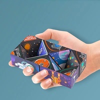 Cube magique géométrique stéréo à décompression magnétique en plastique ABS Casse-tête Intelligence infinie Jouet d'exercice Jouet puzzle transfrontalier