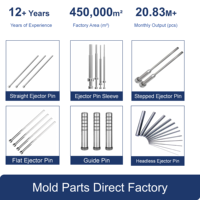 Pasador Expulsor Endurecido 65Mn HRC60 Antirrotura, Rectificado con Precisión de 1~2.5mm para Accesorios de Molde de Conector Electrónico, Precio de Fábrica