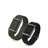Bracelet intelligent sans écran, étanche, moniteur de fréquence cardiaque, moniteur d'oxygène dans le sang, selfie à distance pour Android