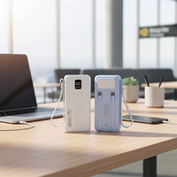 Batterie externe 45W à charge ultra-rapide 20000 mAh avec lampe torche portable 30000 mAh intégrée, ports Type-C et câbles, écran LED pour iPhone 17