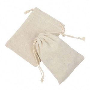 Recycle Linen Drawstring <b>Bags</b> Fabric Storage Muslin <b>Bag</b> Cotton Drawstring Pouch with Custom Logo - Product Image 4