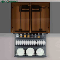 Cesto di sollevamento intelligente all'ingrosso sensore tattile verticale Design di sollevamento elettrico elegante accessori per ascensore da cucina cesto elegante