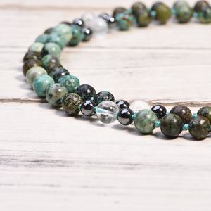 Hochwertige afrikanische türkis farbene Naturstein perlen <span class=keywords><strong>Mala</strong></span>/Gebet <span class=keywords><strong>Mala</strong></span>/Chakra Yoga Stein Halskette für Chakra <span class=keywords><strong>Crystal</strong></span> <span class=keywords><strong>Jap</strong></span> <span class=keywords><strong>Mala</strong></span> - Product Image 5