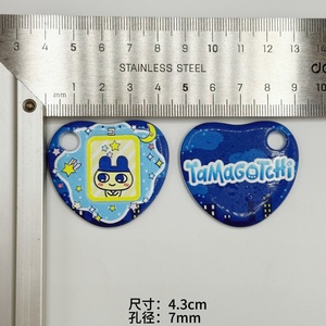 Breloques en acrylique en forme de cœur gaufré <span class=keywords><strong>Tamagotchi</strong></span> japonais, accessoires de bricolage pour sangles de téléphone, chaînes de sac <span class=keywords><strong>et</strong></span> porte-clés - Product Image 6