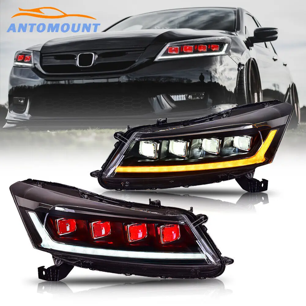 Precio de fábrica, piezas de automóviles, accesorios para automóviles, modificación de xenón halógeno, lámpara de luz de cabeza modificada Led completa para Accord 2008 2009 2012