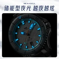 Montre de plongée Seagull Ocean Series Pro pour homme, Ice Wing, étanche à 300 m, luminescente, calendrier, 43,5 mm, mécanique, sport, saphir, métal