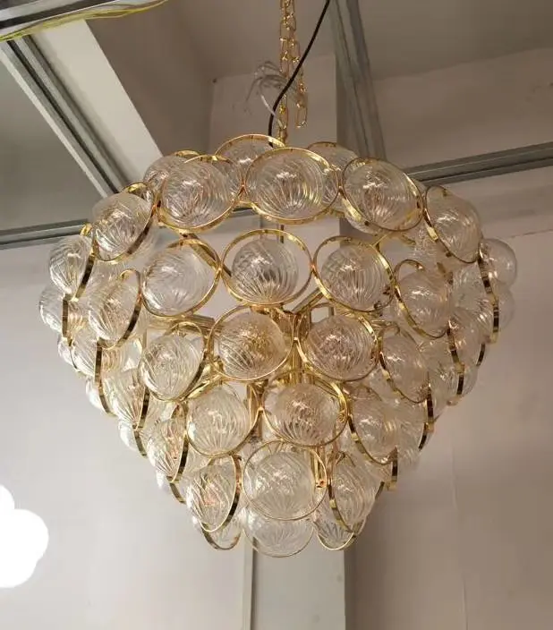 Lustre de vidro moderno, luzes decorativas, lâmpadas pingentes de decoração da casa