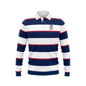 Comfy Breathable Plus Size School <strong>Leaver</strong> Rugby Jersey Jumper Long Sleeve Traditional Stripe for <strong>Shirt</strong> for Men Spandex/Cotton - Product Image 2