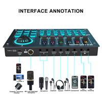 Kit de Microphone à condensateur filaire de haute qualité mélangeur Audio pour Microphone d'enregistrement sonore en direct PC téléphone portable diffusion en direct