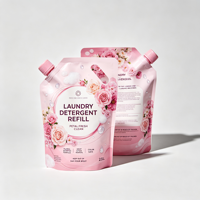 Sachet Doypack personnalisé imprimé 250ML 500ML 1L pour lessive, shampoing, savon liquide pour les mains, recharge avec bec verseur