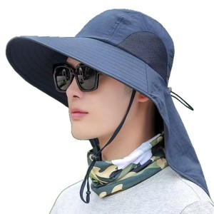 Men's Summer Fisherman <b>Hat</b> Wide Brim Sun Protection Breathable Waterproof Hiking Camping <b>Hat</b> Solid Color Bucket <b>Hat</b> Adult - Product Image 5