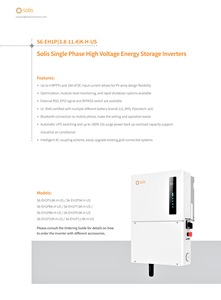 Inversor de Almacenamiento de Energía Solis de 11.4KW S6-EH1P11.4K-H-US con Sistema de Monitoreo Remoto SolisCloud - Product Image 6