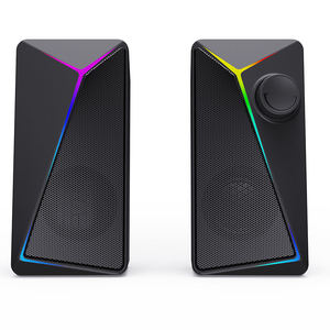 ลำโพงพกพา 2.0 RGB สำหรับพีซี ลำโพงตั้งโต๊ะ แล็ปท็อป เสียงคุณภาพสูง ลำโพงเกมมิ่งสำหรับคอมพิวเตอร์พีซี - Product Image 1