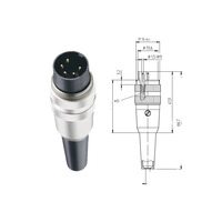 Contact-rated Brass DIN Circular Threaded Lock Terminal Connector Male & Female 3-12 Pin Option