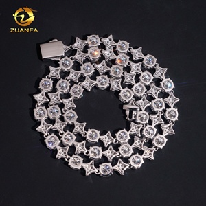 Iced Ra 6.5Mm Kim Cương Sao Tennis Chuỗi Vòng Đeo Tay Tùy Chỉnh 925 Bạc Hip Hop Người Đàn Ông Đồ Trang Sức D Vvs Moissanite Liên Kết Chuỗi Vòng Cổ - Product Image 3
