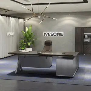 2022 Stehpult mit elektrisch verstellbarem Lift Melamin Büromöbel Design Manager Tisch Schreibtisch