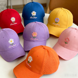 Casquettes de baseball structurées à 6 panneaux avec <span class=keywords><strong>logo</strong></span> brodé personnalisé, bord incurvé, perforations découpées au laser, pour la randonnée, le camping, le golf, casquettes de camionneur - Product Image 3