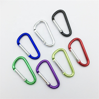 Mousqueton promotionnel pas cher 2026, accessoires porte-clés mousqueton, mousqueton portable en alliage d'aluminium avec anneau en D pour sacs à dos de sport