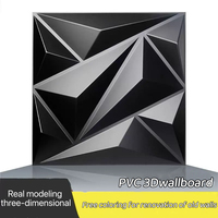 NAYA PVC 3D Diamond Wall Panel Modern Matte White Waterproof Humidity-Proof Entertainment Household Interior Feature Walls