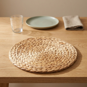 Wholesale Natural Water Hyacinth <b>Placemat</b> OEM Custom Handwoven Rattan <b>Placemats</b> for Dining Table Decorations From Vietnam Artian - Product Image 1
