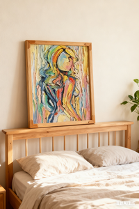 Dòng kết cấu mực in hiện đại đóng khung vải tường nghệ thuật phòng khách trang trí nội thất đầy màu sắc tác phẩm nghệ thuật đương đại trang trí nội thất - Product Image 6