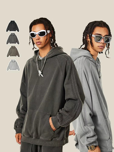 Hoodies en coton en gros de haute qualité, coupe <span class=keywords><strong>oversize</strong></span> à épaules tombantes, 100% coton French Terry, effet délavé soleil - Product Image 5