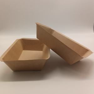 Caja de Almuerzo de Papel Kraft Desechable con Logotipo Personalizado, Contenedor para Ensaladas, Tazón Octagonal de Papel con Tapa - Product Image 2