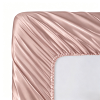 Ensemble de 3 draps-housses en microfibre durable effet satin soyeux avec 2 taies d'oreiller, textile de maison