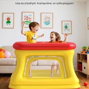 Castillo Inflable Redondo de PVC de Alta Calidad con Barandilla de Seguridad, Casa de Juegos para Bebés, Juguete de Gateo para Niños - Product Image 3