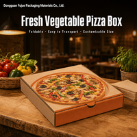 Boîte à pizza pliable en pulpe moulée ondulée kraft de qualité alimentaire, écologique, jetable, impression quadricolore, pelliculage mat