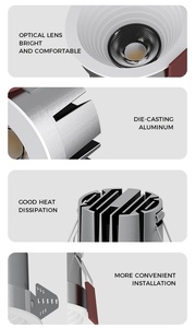 DGLUX Spots LED encastrés modernes super lumineux, intelligents, fins et anti-éblouissement pour la maison, le bureau, la chambre et le couloir - Product Image 3