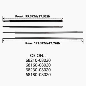 Juego <span class=keywords><strong>de</strong></span> 4 Burletes para Ventanas para Toyota <span class=keywords><strong>Sienna</strong></span> 2011-2020 6821008020 6818008020 6823008020 6816008020 - Product Image 2