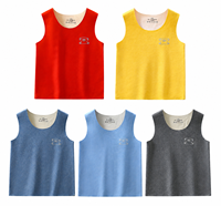 Gilet thermique sans manches pour enfants, imprimé ours, en polaire double face sans couture, sous-vêtement chaud, prix de gros en vrac