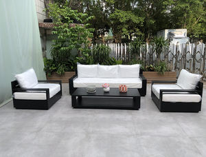 Ensemble <span class=keywords><strong>de</strong></span> canapés <span class=keywords><strong>de</strong></span> patio <span class=keywords><strong>de</strong></span> <span class=keywords><strong>luxe</strong></span> <span class=keywords><strong>Marbella</strong></span> en aluminium, mobilier <span class=keywords><strong>de</strong></span> jardin extérieur avec foyer - Product Image 2