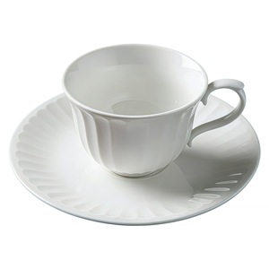 European Style White Porcelain <b>Teacup</b> <b>And</b> <b>Saucer</b> Set Round Solid Color Afternoon Tea Gift - Product Image 4