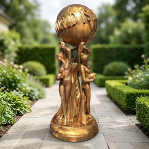 Il mondo della statua in bronzo a grandezza naturale intagliato a mano a buon mercato all'ingrosso personalizzato è il tuo artigianato in metallo per la fusione della tecnica di decorazione domestica - Product Image 4