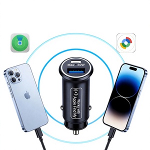 Traceur intelligent pour allume-cigare de voiture, chargeur 65W, dispositif anti-perte, localisateur en alliage d'aluminium compatible iOS Find My et <span class=keywords><strong>Google</strong></span> Find Hub - Product Image 1