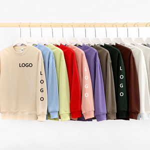 MAQVOB Factory EU US Size Custom Mens Hoodies & Sweatshirts Crew Neck 300g French Terry Custom Solid Color Man Sweatshirts