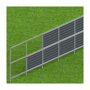 Soportes de montaje de valla de panel solar bifacial galvanizado Estantería agrícola vertical de acero - Product Image 5