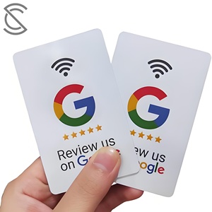 無料デザイン カスタム Google レビュー NFC カード オフセット印刷 215 216 ビジネス RFID カード Google で注目されている - Product Image 1