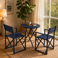 Ensemble de table et chaises pliantes portables pour jardin, patio, vélo, balcon - Meubles de café et de repas pour petits espaces