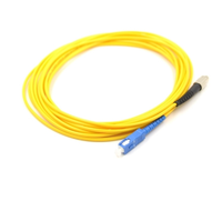 Cordon Fibre Optique OS2 Simplex SC UPC Vers FC UPC 2mm 3mm Jaune Câble PVC
