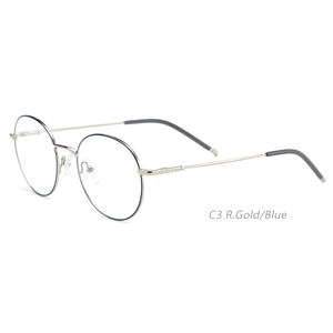 クラシックヴィンテージゴールドメタル眼鏡フレームスリムデザイン男性と女性用2トーン狭い寺院光学眼鏡 - Product Image 2